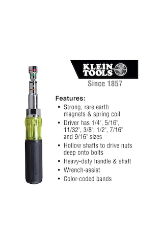 Klein Tools 32801 Tornavida 5 I 1 Arada, Dayanıklı, 32807mag
