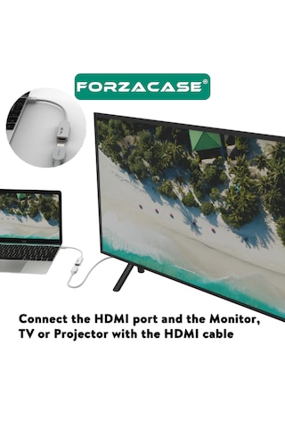Forzacase 4k Hd Mini Displayport To Hdmı Dönüştürücü Adaptör Kablo 30 Cm - Fc1190