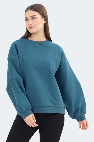 Slazenger Vıa 3 Lü Set Kadın Oversıze Sweatshırt Siyah - Koyu Gri - Petrol