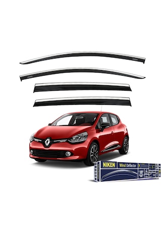 Niken Renault Clio 4 Uyumlu Hb Kromlu Cam Rüzgarlığı Krom Rüzgarlık 2012-2019