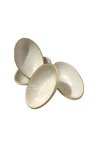Cosiness 4 lü Oval Kayık Çerezlik & Sosluk 11 Cm CRZOVL