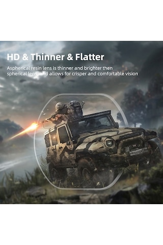 Artfulabode Hıfylux Ps-qf32 Vr2 Miyopi Lens, -4.0 Diyoptri, Plastik Çerçeve Reçine Lens