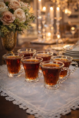 6 Lı Boncuk Kulplu Cam Bardak Seti 100 Ml, Yükseklik 8 Cm, Ağız Çapı 7,5 Cm Şık Tasarım Şeffaf