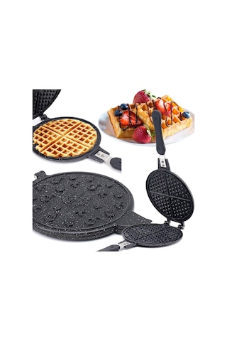 Taşhan Tr-34-098750 20 Cm Granit Döküm Waffle Tava - Bakalit Saplı