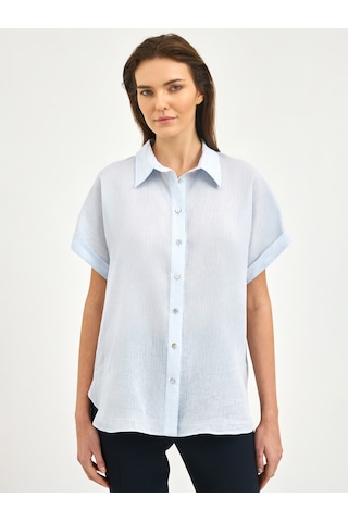 Karaca Kadın Comfort Fıt Gömlek-mavi 12.25s.04.029 Mavi