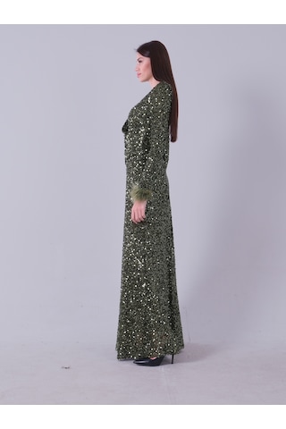 Feminist Haki Bilek Ucu Tüylü Pul Payetli Tesettür Abiye 6502496.23
