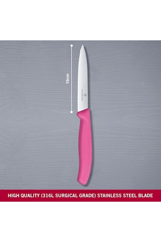 Victorinox Düz Ağızlı Soyma Bıçağı 10 CM Pembe