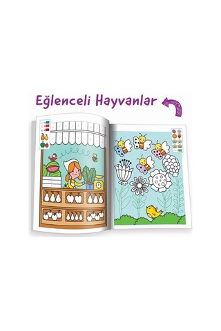 Kodlamalı Eğitici Boyama Kitabı - Eğlenceli   Hayvanlar
