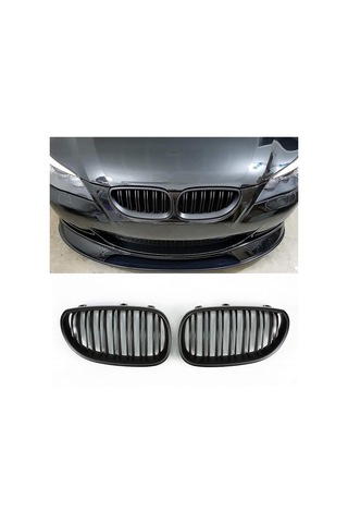 Reedark Bmw 5 Serisi E60/e61 2003-2009 Ön Tampon Motor Kaputu Böbrek Izgara Seti - Mat Siyah, Abs Malzeme, Kolay Montaj, Spor Görünüm