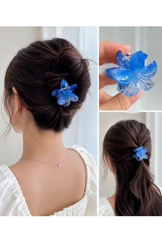 Çiçek Mini Toka A Plus Kalite İthal Premium Mandal Saç Tokası 4 Cm Kadın Kız Çocuk Saç Aksesuarı Çok Renkli