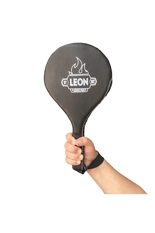 Leon Ultimate Hakiki Deri Boks Ve Kick Boks Raket Ellik Siyah