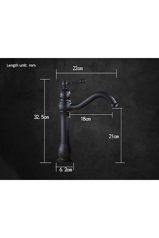 Wanfan Çanak Lavabo Uyumlu Banyo Lavabo Bataryası Siyah