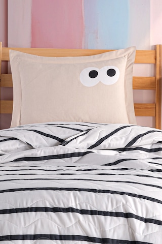Eponj Home Kapitone Yatak Örtüsü Seti Tek Kişilik Funny Kahve Siyah
