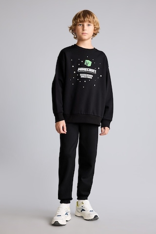 Defacto Yılbaşı Temalı Minecraft Baskılı Bisiklet Yaka Sweatshirt Erkek Çocuk I5170a826wnbk81 Siyah-bk81