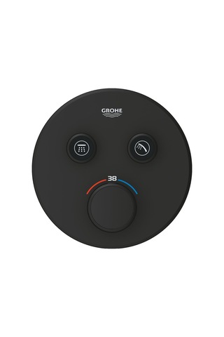 Grohe Grohtherm Smartcontrol Çift Valfli Akış Kontrollü Ankastre Termostatik Duş Bataryası - 29507KF0 Siyah