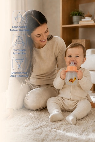 Babyjem Damlatmayan Suluk Alıştırma Bardağı 250 ml Turuncu