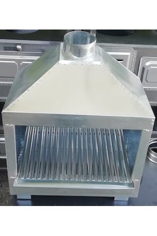 Lüks Krom Çelik - Sabit Ayaklı - Davlumbazlı Köfte Ocağı