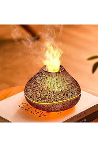 Techbloom Crack Black 160ml Vibrant Volcano Aroma Difuzor 7 Renk Degisen Otomatik Kapanisli Esansiyel Yaglar Icin Genis Alanlarda