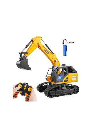 1:24 Ölçek Uzaktan Kumandalı Full Fonksiyon 360 Derece Dönen Şarjlı Işıklı Kepçe İş Makinası Kazıcı Ekskavatör Sarı 1:24 Ölçek Uzaktan Kumandalı Full Fonksiyon 360 Derece Dönen Şarjlı Işıklı Kepçe İş Makinası Kazıcı Ekskavatör Sarı