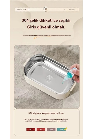 304 Extra-long İnsulated Lunch Box, Large Capacity Lunch Box - Ma