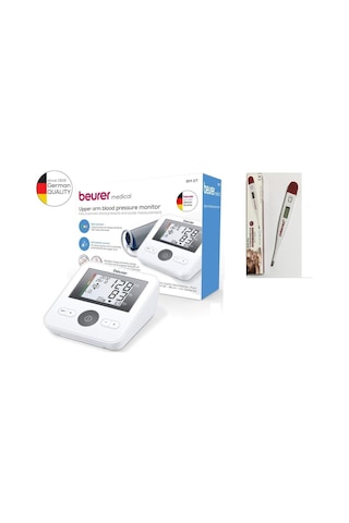 Beurer BM 27 Tam Otomatik Üst Koldan Ölçer Tansiyon Aleti + Pulsemed Ateş Ölçer