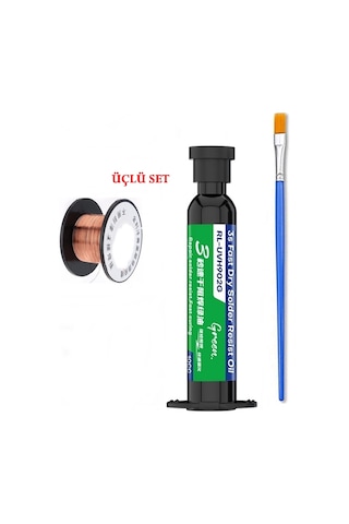 Relıfe Rl-uvh902g Üçlü Set Bt Uv Anakart Pcb Bord Lehimyalıtım Boyası Yeşil 10cc Ve Yol Çekme Teli St12 Relıfe Rl-uvh902g Üçlü Set Bt Uv Anakart Pcb Bord Lehimyalıtım Boyası Yeşil 10cc Ve Yol Çekme Teli St12