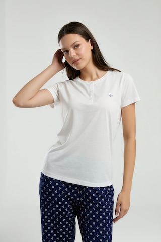 Pierre Cardin Kadın Beyaz Pijama Takımı Pc8953-s-v1 Beyaz
