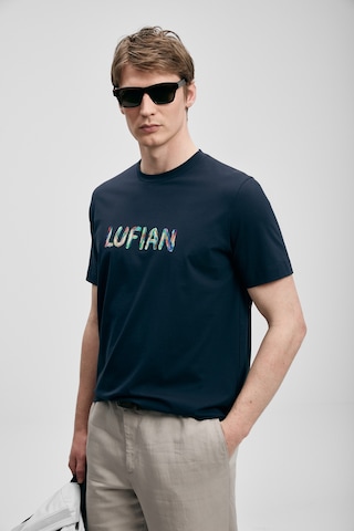 Lufian Surge Modern Grafik Tişört Lacivert Lacivert 111020317100200