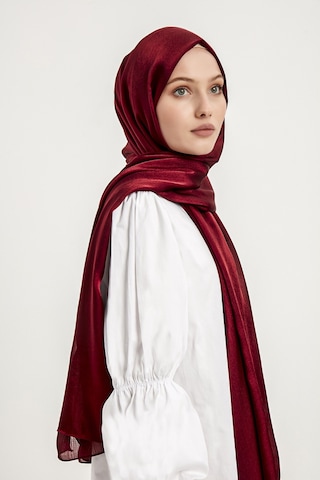 Şaless Janjanlı Krinkıl Şal - Bordo