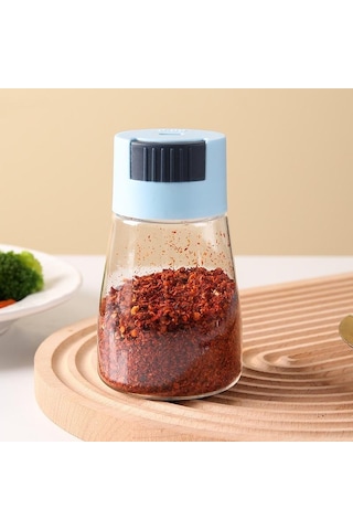 Mutfak Tuz Ve Karabiber Öğütücüler Hassas Kantitatif İtmeli Tip Baharatlık İtmeli Tip Tuzluk Baharatlık Sızdırmaz Mavi
