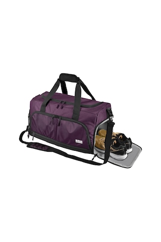 Haegs Spor Çantası, 10 Cepli, Ayakkabı Bölmeli, Seyahat Çantası, Gym, Fitness Bayan Spor Çantası Mor