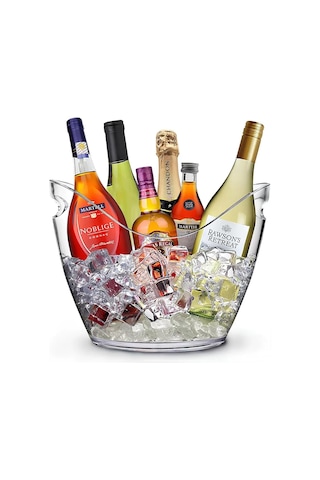 Jialan 8l Temizle Plastik Buz Kovası Veya Şampanya Şişeleri Ev Diğer