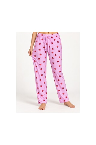 Fit Women Kadın Premium Desenli Rahat Kesim Pembe Pijama Altı 4774
