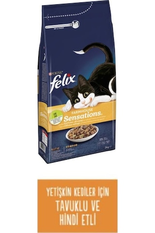 Purina Felix Tavuk ve Hindili Yetişkin Kedi Maması 2 KG