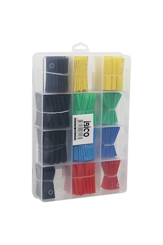 530pcs Makaron Kablo Tamir Seti Isıyla Büzüşmeli Daralan Hortum Kırmızı