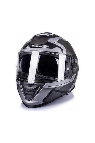 Ls2 Storm 2 Faster Mat Tıtanıum Kapalı Motosiklet Kaskı Gri