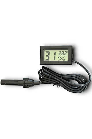 Dijital Sıcaklık Ve Nem Ölçer Siyah Higrometre Termometre