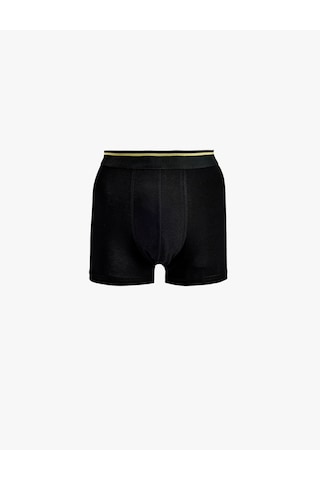 Koton Regular Fit Şerit Detaylı Basic Pamuklu 3'lü Boxer Seti Antrasit Desenli 6slm90023mk