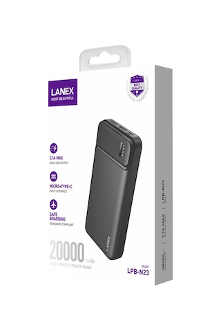 Lanex LPB-N23 20.000 mAh Powerbank Siyah M414