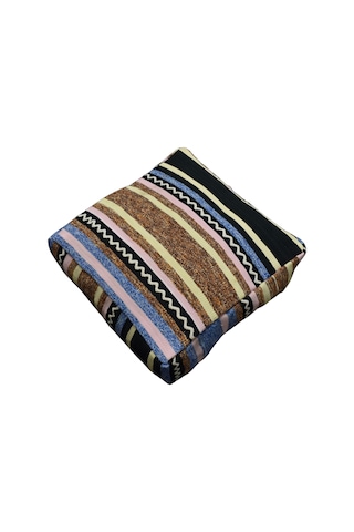 Zehra Abla Halı Yeni El Dokuma Dekoratif Puf Köşe Minderi Kırlent Kılıfı Kilim 6224