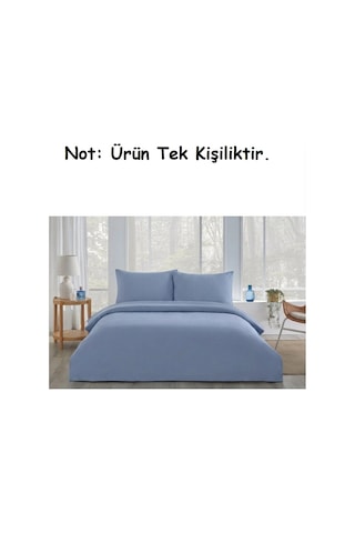 Özdilek -colourist İndigo- Bamboo Lastikli Çarşaflı Tek Kişilik Pike Takımı