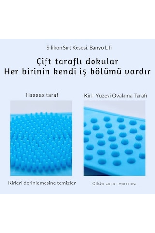 Mawrond Silikon Çift Taraf Banyo Sırt Temizleme Lifi