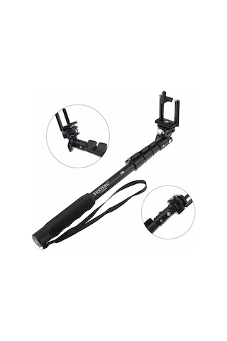 Teltree Yunteng Yt-0188 Bluetooth Kontrollü, Ayarlanabilir Uzunluklu, Katlanabilir Selfie Çubuğu Ve Telefon Tutucu
