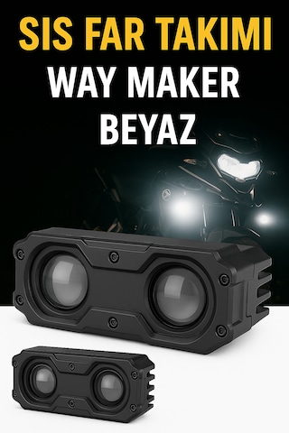 Way Maker 40 Watt Beyaz Profesyonel Motosiklet Sis Farı