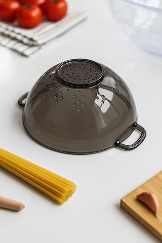 Akrilik Füme Mini Pirinç Süzgeçi & Bakliyat Süzgeçi 3 Su Bardağı Ölçülü Çok Renkli