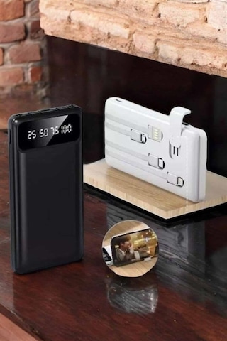 Powerbank 20.000 Mah Dijital Göstergeli Lcd Ekran Uzun Semeglbl - 54 Pil Ömrü Çok Renkli