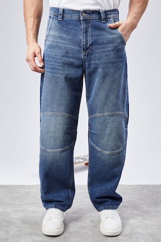 Cedy Denim Cedy Denım Yüksek Kalite Erkek Yüksek Bel Skater Baggy Jeanpantolon C362 Mavi