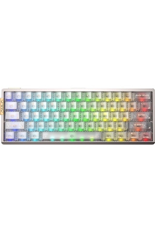 Aula Ag60 Pro Alüminyum Manyetik Klavye Hall Effect Aether Switch 8000hz Rgb Tkl Hot Swap Oyuncu Klavyesi Şeffaf