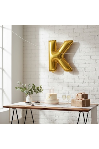 Runaway K Harf Folyo Balon 1m Parti Ve Vitrin Çok Renkli