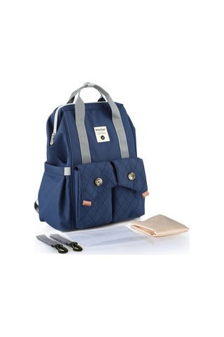 Novahub Moveevo Su Geçirmez Bebek Bezi Sırt Çantası, Çok Amaçlı Seyahat Çantası Mavi